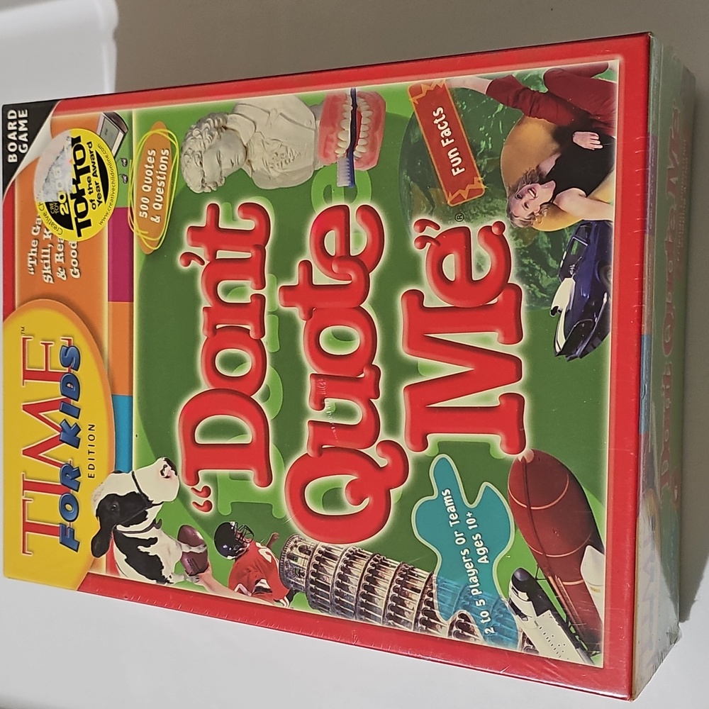 Don't Quote Me Board Game Time for‎ Kids NEW